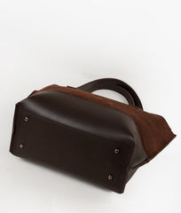 Dark brown Ella suede set of 3 tote bag