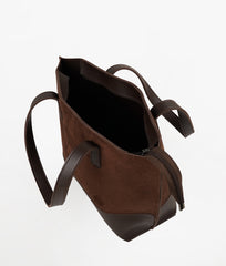 Dark brown Ella suede set of 3 tote bag