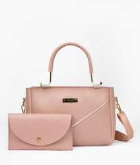 Pink Combo Top Handle Cross body Bags