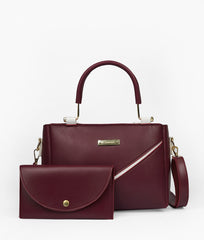 Maroon Combo Top Handle Cross Body Bags