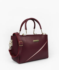 Maroon Combo Top Handle Cross Body Bags