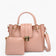 Pink Metal Handle Tote Bag