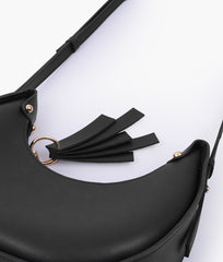 Black Crossbody Hobo Bag