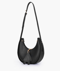 Black Crossbody Hobo Bag