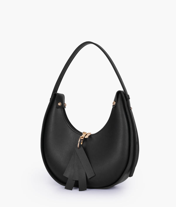 Black Crossbody Hobo Bag