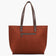 Dark Brown Suede Long Handle Tote Bag