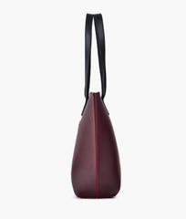 Burgundy Long Hande Tote Bag