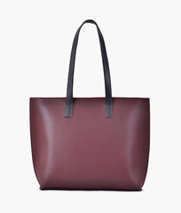 Burgundy Long Hande Tote Bag