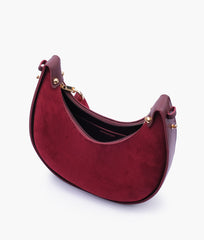 Burgundy Crossbody Hobo Bag