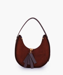 Dark Brown Crossbody Hobo Bag