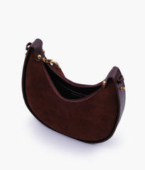 Dark Brown Crossbody Hobo Bag