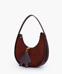 Dark Brown Crossbody Hobo Bag